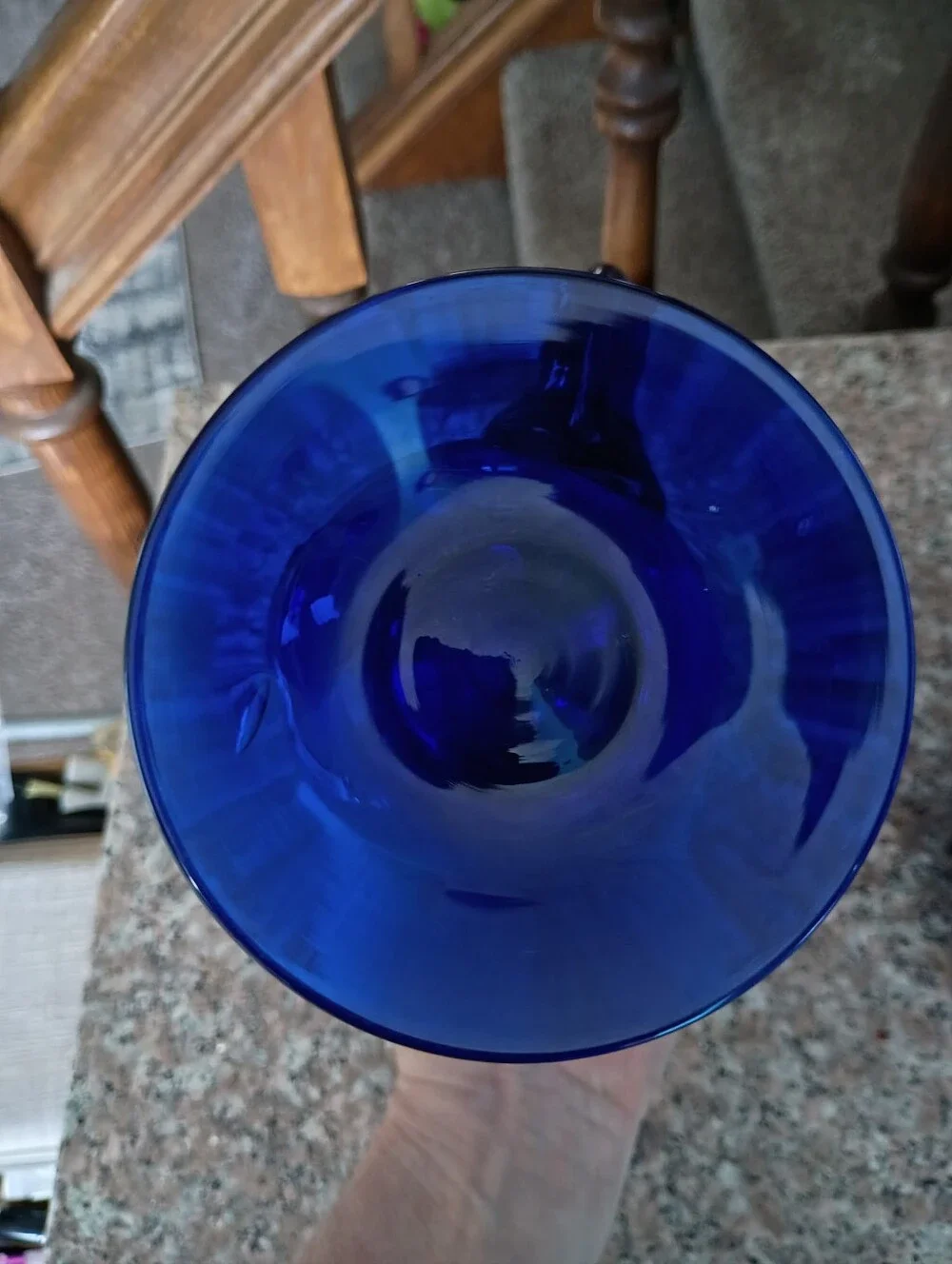Cobalt Blue Glass Pitcher, Approximately 8.5